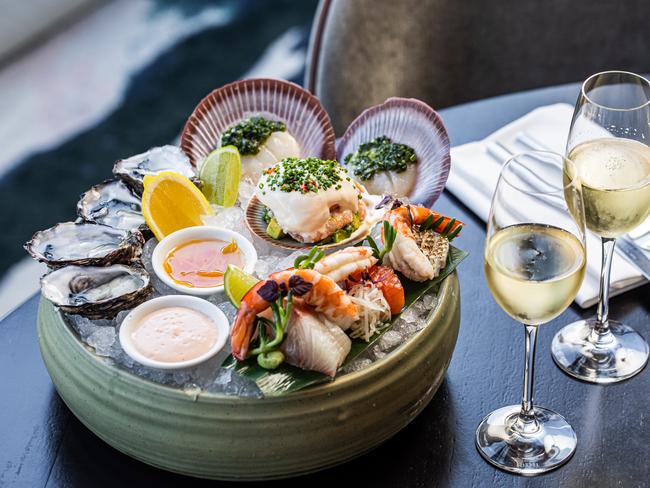 A fresh seafood platter at Flying Fish. Picture: Lauren Gray