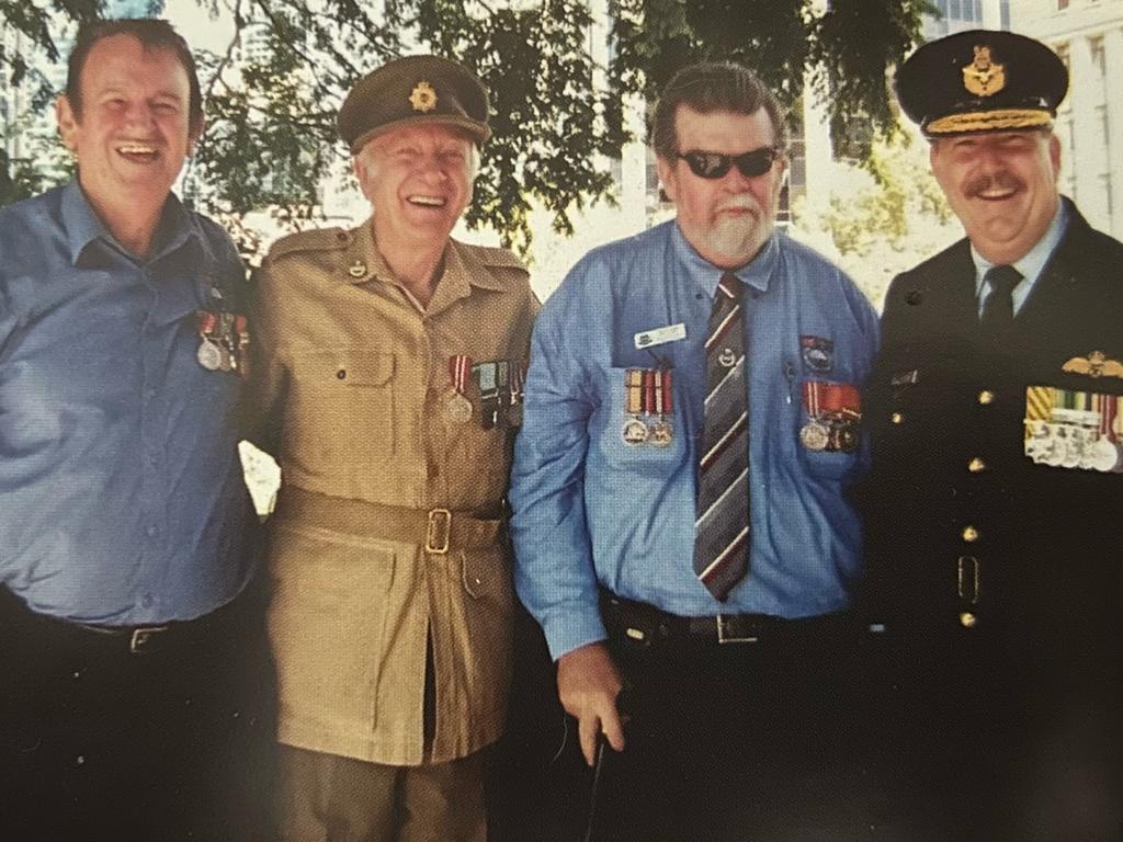 Terry Toon, left, from Queensland was a soldier involved in the atomic bomb testing in SA.