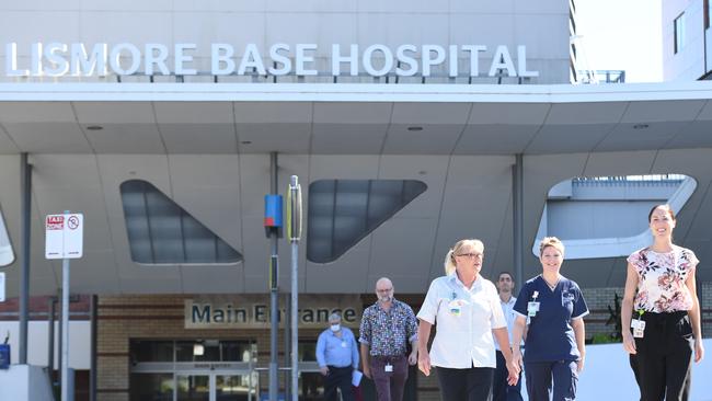 Some of the fantastic and brave staff from Lismore Base Hospital who tackled the COVID-19 pandemic.