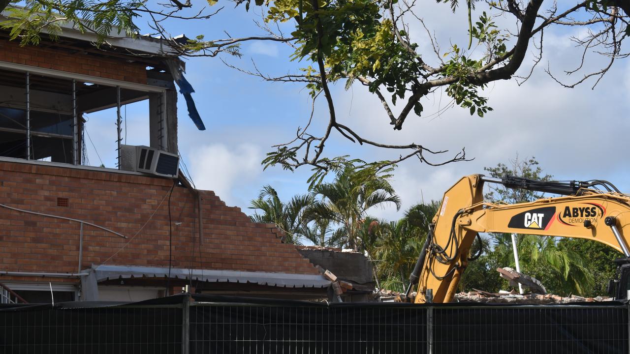 Volunteer House in Bundaberg is demolished as the first signs of change emerge in the city's CBD.