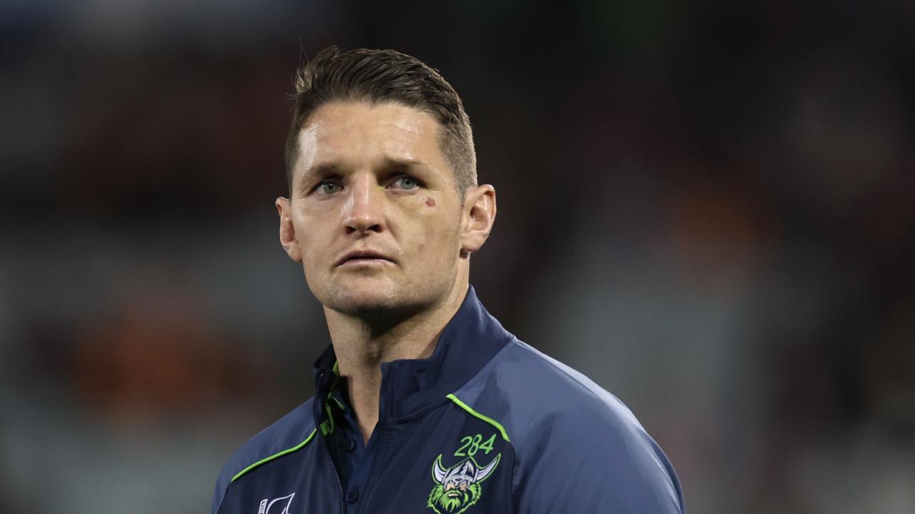 The Round 14 clash against Tigers was due to be Croker’s 300th NRL game, but Stuart opted to rest the Raiders skipper and have his milestone match in Canberra for Round 15. Picture: Getty Images.