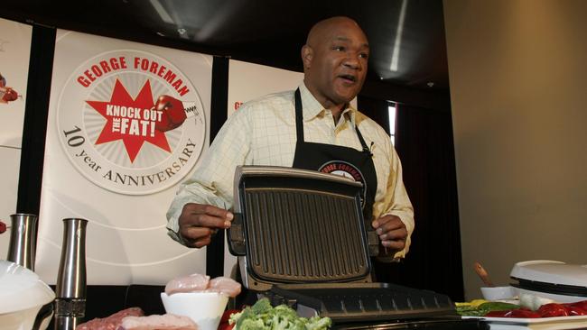 Former George Foreman at the Grill Launch Party at the BLVD Bar in Melbourne, 03/2006. Pic ex HWT archives.