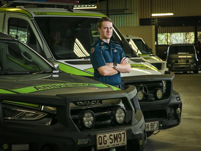 Critical care paramedic Ollie Nichol. Picture: Glenn Campbell.