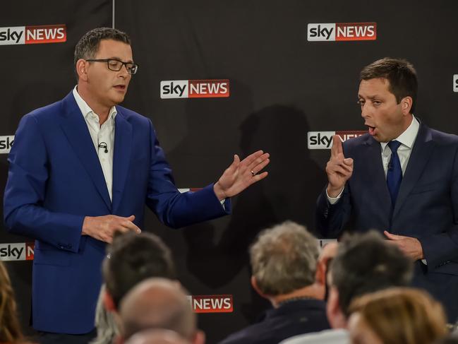 Sky News/Herald Sun leaders debate with Dan Andrews and Matthew Guy. The audience of 100 undecided voters in the state's second most marginal seat - Frankston. Picture: Jason Edwards