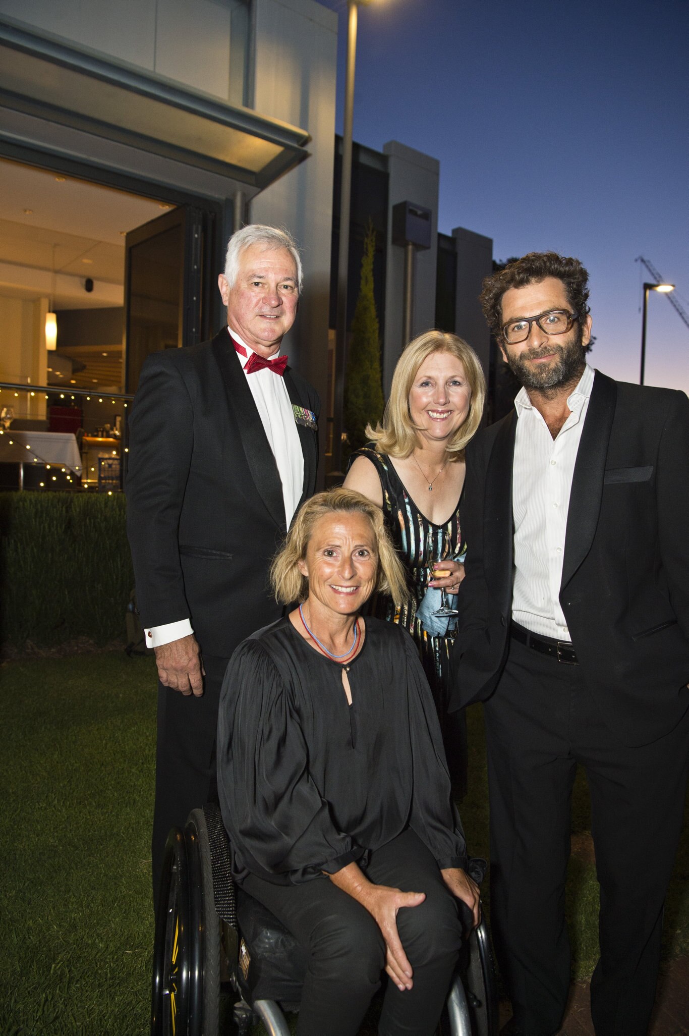 Order of St John gala dinner special guest Sam Bloom (front) with (back, from left) Julian Turner, Nerida Turner and Cam Bloom at Empire Theatres, Saturday, October 26, 2019. Picture: Kevin Farmer