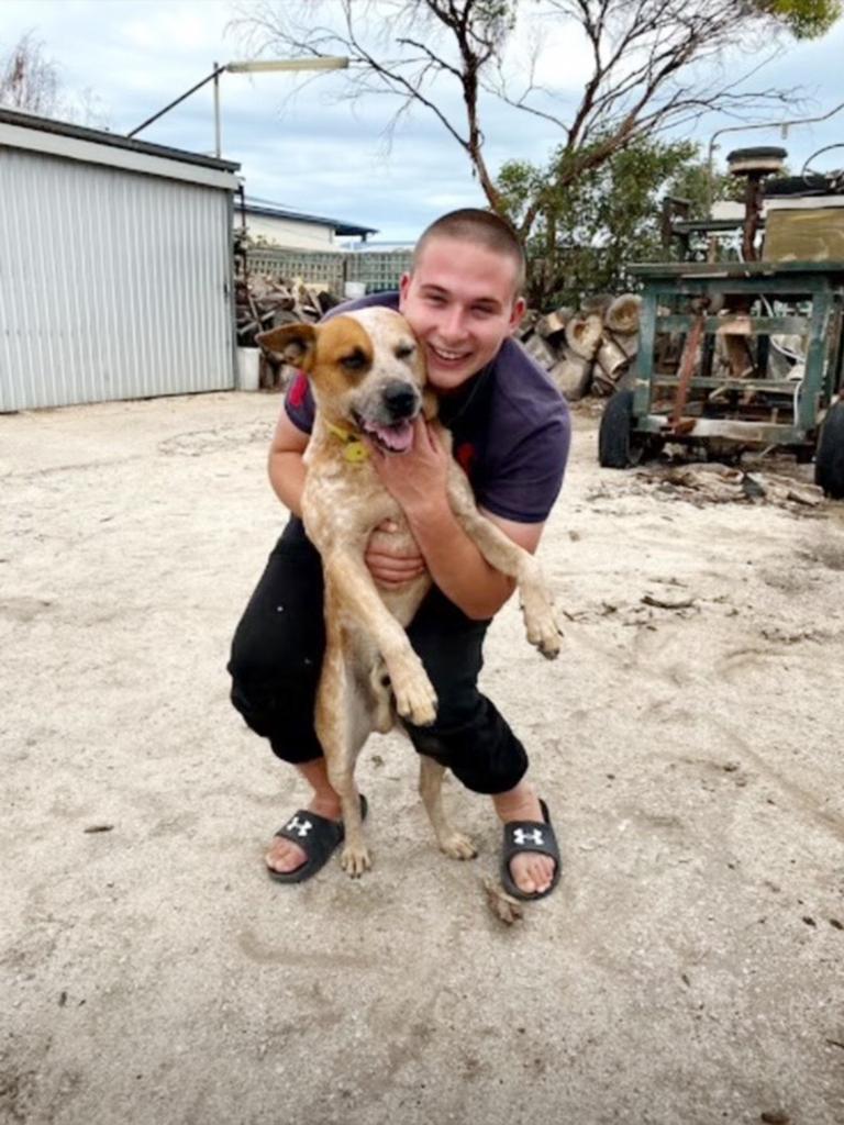 Mr Parkin with his dog. Picture: Supplied