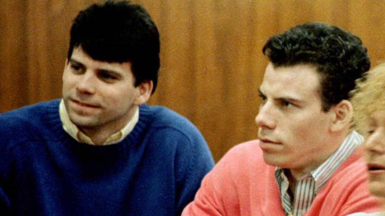 This 1992 file photo shows double murder defendants Erik (R) and Lyle Menendez (L) during a court appearance.