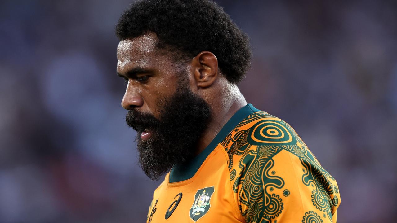 Marika Koroibete will miss the Bledisloe Cup clash through injury. Picture: Cameron Spencer/Getty Images