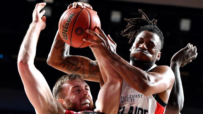 US import Eric Griffin starred with a game-high 24 points in Adelaide 36ers’ morale-boosting win over traditional rival Perth Wildcats. Picture: Mark Brake/Getty Images