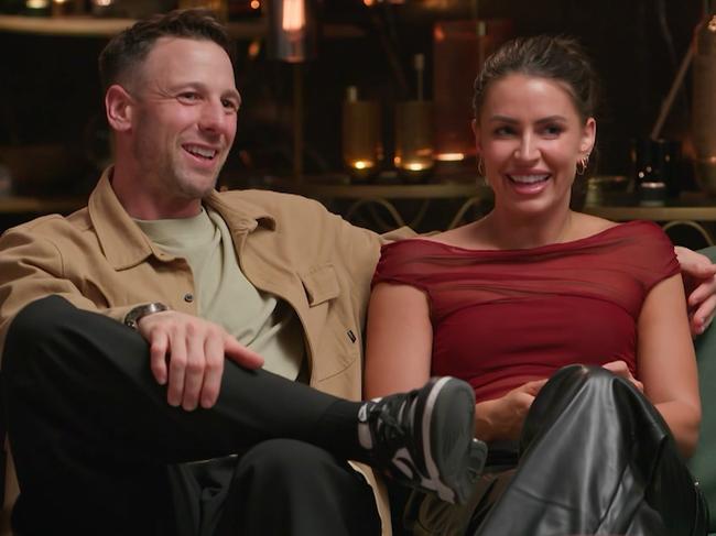 Couple Jeff Gobbels and Rhi Disljenkovic on MAFS. Picture: Channel 9