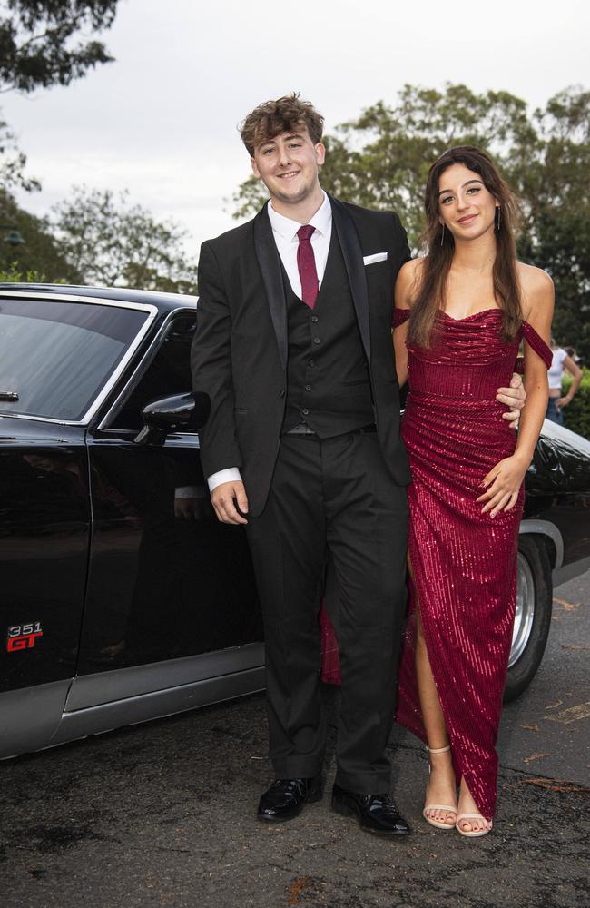 Graduates Callum Batterham and Kiana Thompson at Toowoomba Christian College formal at Picnic Point, Friday, November 29, 2024. Picture: Kevin Farmer