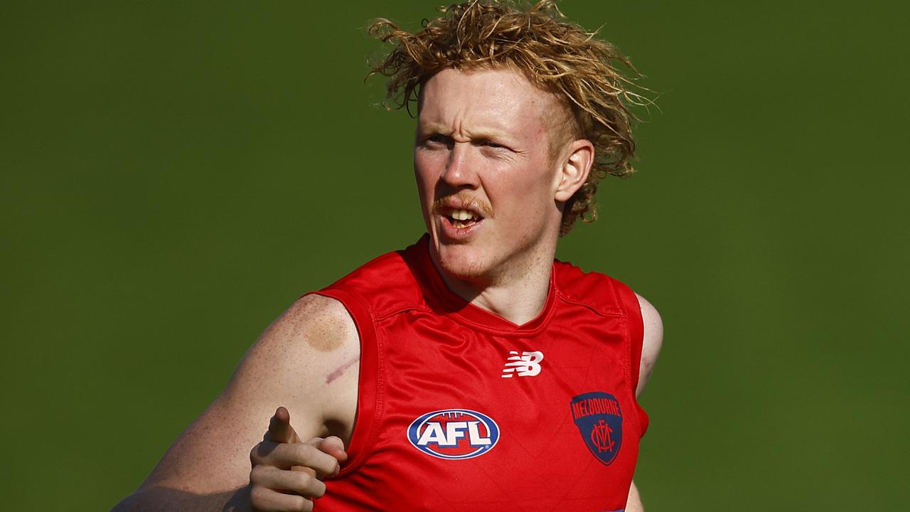 Clayton Oliver is in danger of missing his first game since 2016. Picture: Daniel Pockett/Getty Images