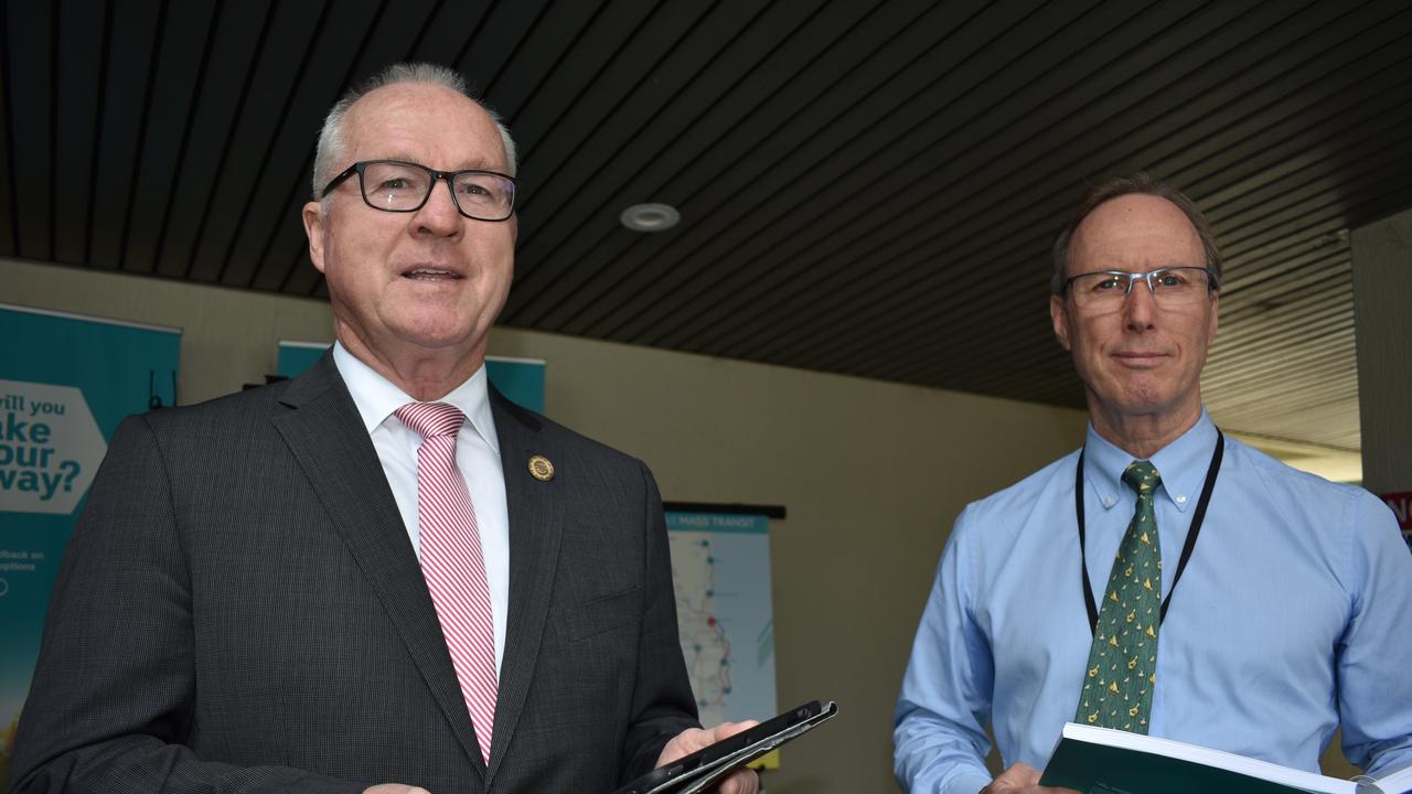 Sunshine Coast Council Mayor Mark Jamieson and councillor Rick Baberowski announced the start of community consultation for the Mass Transit Plan Options Analysis.