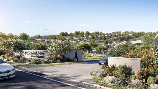 Artist impression of the entryway to the proposed Ocean View Lifestyle Resort at Encounter Bay. Picture: Aspex Building Designers