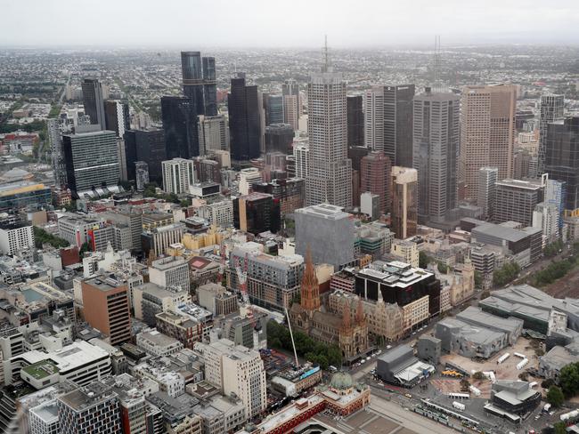 General views of Melbourne from Eureka Tower. Friday, November 8. 2024. Picture: David Crosling Aerial, Generic Melbourne