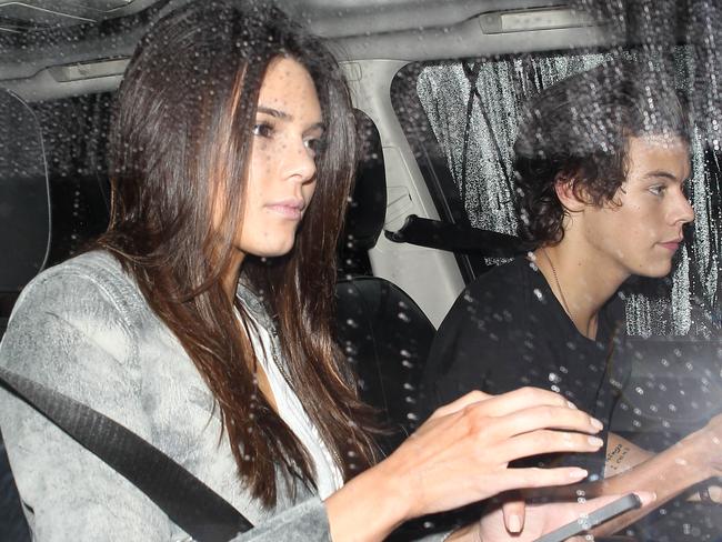 Harry Styles and Kendall Jenner depart Craig's Restaurant after joining each other for a low key dinner date. Picture: Splash