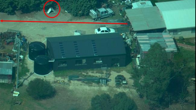 Wayne Raymond Mack’s NSW property where he set up a ”fatal funnel” to target government officials.