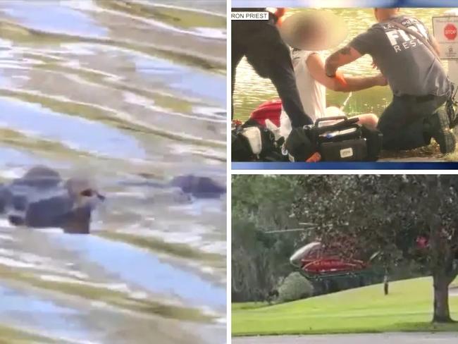 The gator bite victim was airlifted to a hospital in Orlando. Photo: Sandy Williams, Ron Priest, Provided to FOX 35 Orlando.