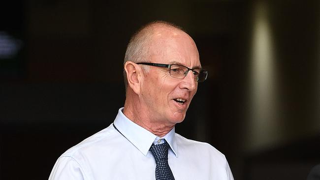 Maintenance planner Grant Naumann is seen leaving the Magistrates Court at Southport after giving evidence at the Dreamworld inquest. Picture: AAP