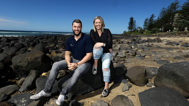 Gold Coast start-up business Travelshoot run by siblings Sarah Pearce and Tim Jones organise photographers to shoot your holiday activities so you don't have to take selfies. Photo: David Clark