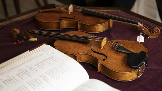 Violas at Beare's instrument dealer in London. Picture: Nic Walker