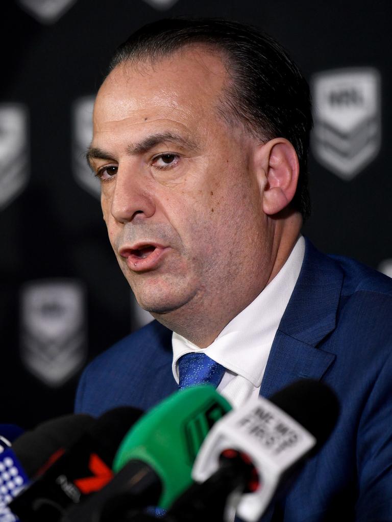 Australian Rugby League Commission Chairman Peter V'landys. (AAP Image/Bianca De Marchi)