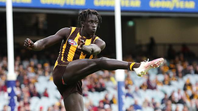 Changkuoth Jiath has played a starring role for Hawthorn this season. Picture: Michael Klein