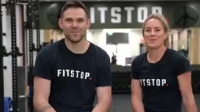 Self-professed high school sweethearts Jill Sibley and Matt Gilbert planned to open the FitStop Strathpine on Saturday.