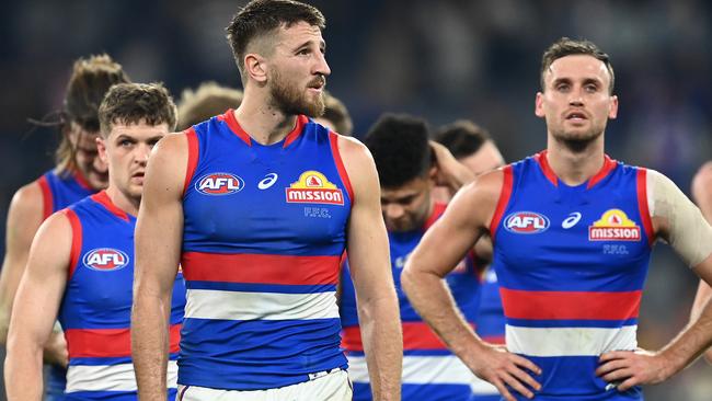 Marcus Bontempelli and his Bulldogs suffered their first loss of 2021 to Richmond last Friday. Picture: Quinn Rooney/Getty Images