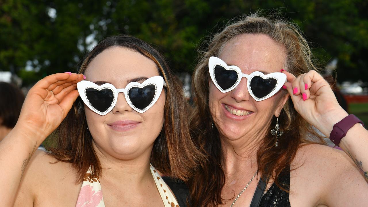 Socials at Pink convert at Townsville's Quensland Country Bank Stadium. Kirsty and Chloe Nicoll. Picture: Evan Morgan