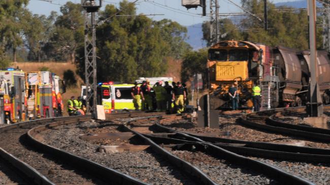 Emergency services attend the horror smash.