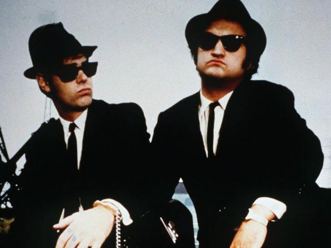 09/07/1997 LIBRARY: Actor Dan Aykroyd (left) with John Belushi in scene from film 'The Blues Brothers'.