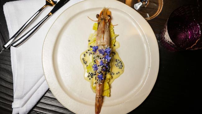 Taste Restaurant Review: Kazuki's Carlton. Skull Island prawn. Picture- Nicole Cleary