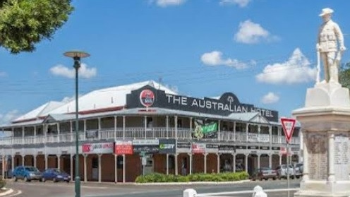 A mother-of-four has been convicted of multiple offences after threatening multiple people with a knife at the Australian Hotel in Murgon, violently bashing a random person outside the pub along with other offences.