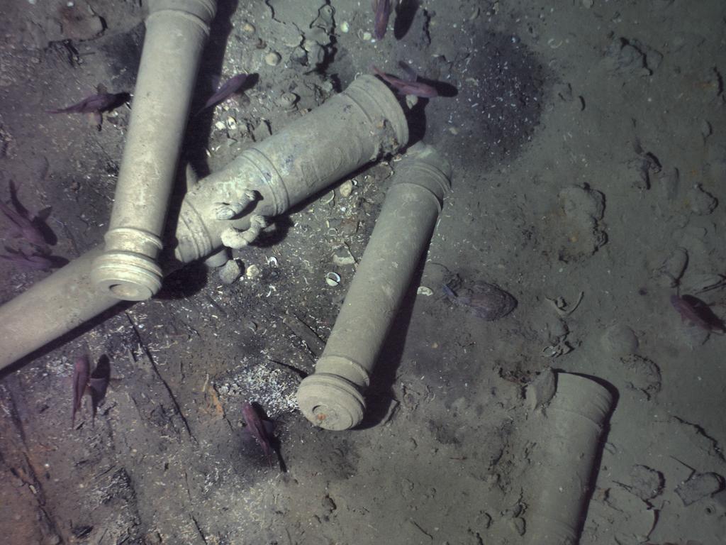 Details about the discovery of treasure, worth billions of dollars, have been released with permission from the agencies involved. Picture: Woods Hole Oceanographic Institution via AP