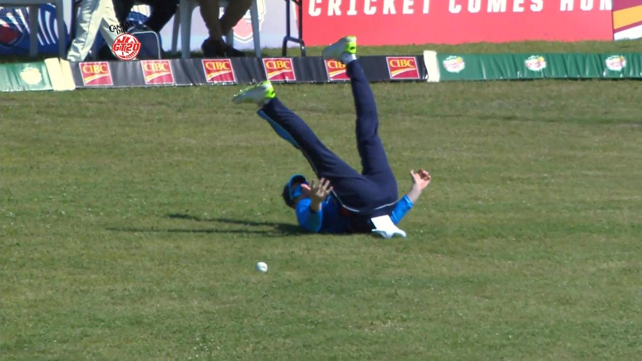Steve Smith takes a tumble on his cricket comeback.