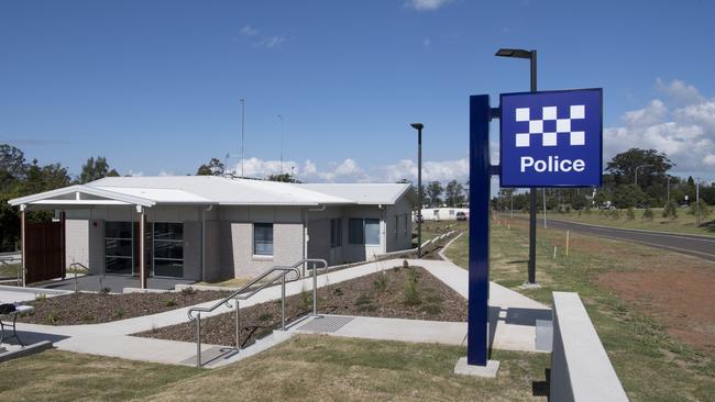 Outside the new Highfields Police Station.