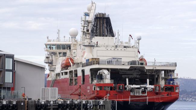 RSV Nuyina docked at MAC 2. Picture: Chris Kidd