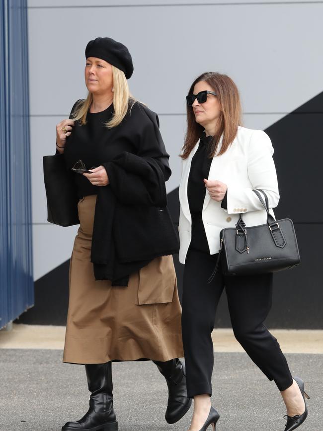 Armytage (left) was among the mourners. Picture: Alan Barber