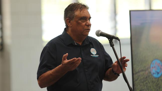 Anindilyakwa Land Council worker Philip Collin at the launch of the new justice initiatives for Groote Archipelago on Friday February 2. Picture: Zizi Averill