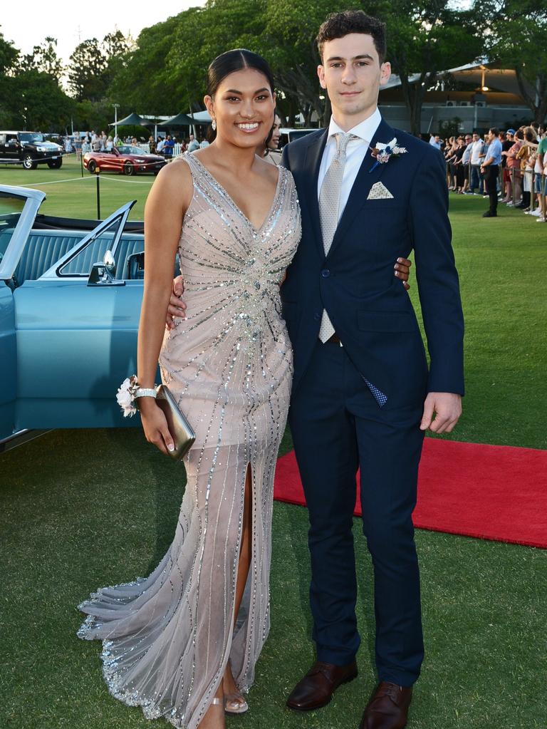 Lily Nidea and Kyri Antoniou at Varsity College School Formal at RACV Royal Pines Resort, Benowa. Picture: Regina King.