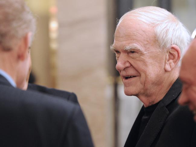 Kundera in Paris in 2010, at a celebration for Bernard-Henri Levy. Picture: Miguel Medina/AFP