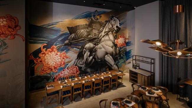 One of the murals in Hotel Indigo’s Izakaya Publico.