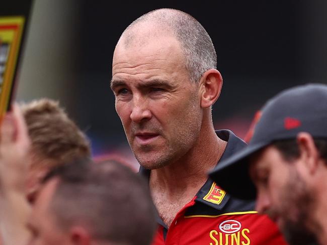 GOLD COAST, AUSTRALIA - MAY 15: Senior Assistant Coach Steven King during the round nine AFL match between the Gold Coast Suns and the Fremantle Dockers at Metricon Stadium on May 15, 2022 in Gold Coast, Australia. (Photo by Chris Hyde/Getty Images via AFL Photos)
