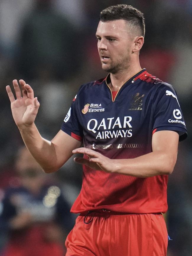 Josh Hazlewood is among the Aussie cricketers in India right now. Picture: AP Photo/Aijaz Rahi