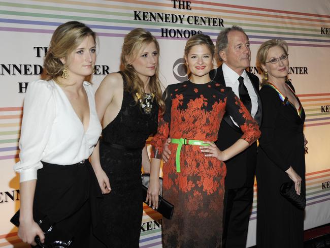 Celebrities are seen arriving at the 34th Annual Kennedy Center Honors in Washington DC.  Pictured: Grace Gummer, Mamie Gummer, Louisa Gummer, Don Gummer and Meryl Streep  Ref: SPL340712 041211  Picture by: Gene Young / Splash News  Splash News and Pictures Los Angeles: 310-821-2666 New York: 212-619-2666 London: 870-934-2666 photodesk@splashnews.com