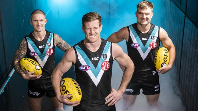 Port Adelaide has sat on top of the ladder all season and faces the Cats in the qualifying final. Picture: Sarah Reed