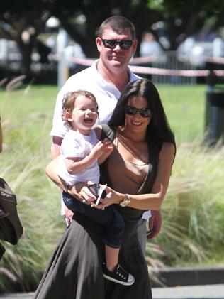 Erica and James Packer and their son Jackson / Pic: Splash