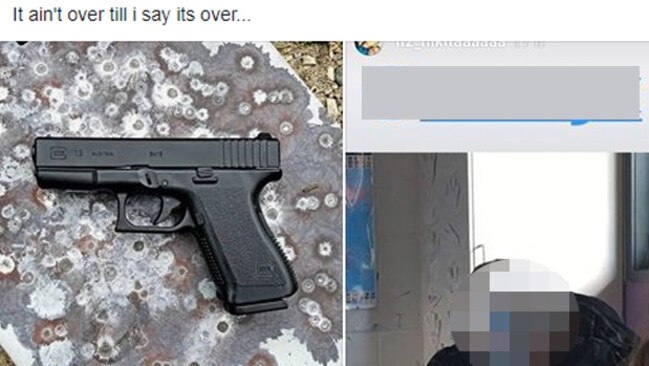 The Facebook posts that sparked lockdown of Upper Coomera State College. Photo: Facebook