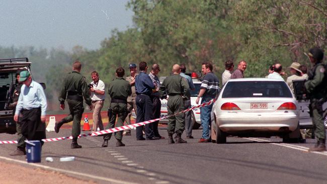 The crime scene where Sgt Glen Huitson was gunned down by Rod Ansell.